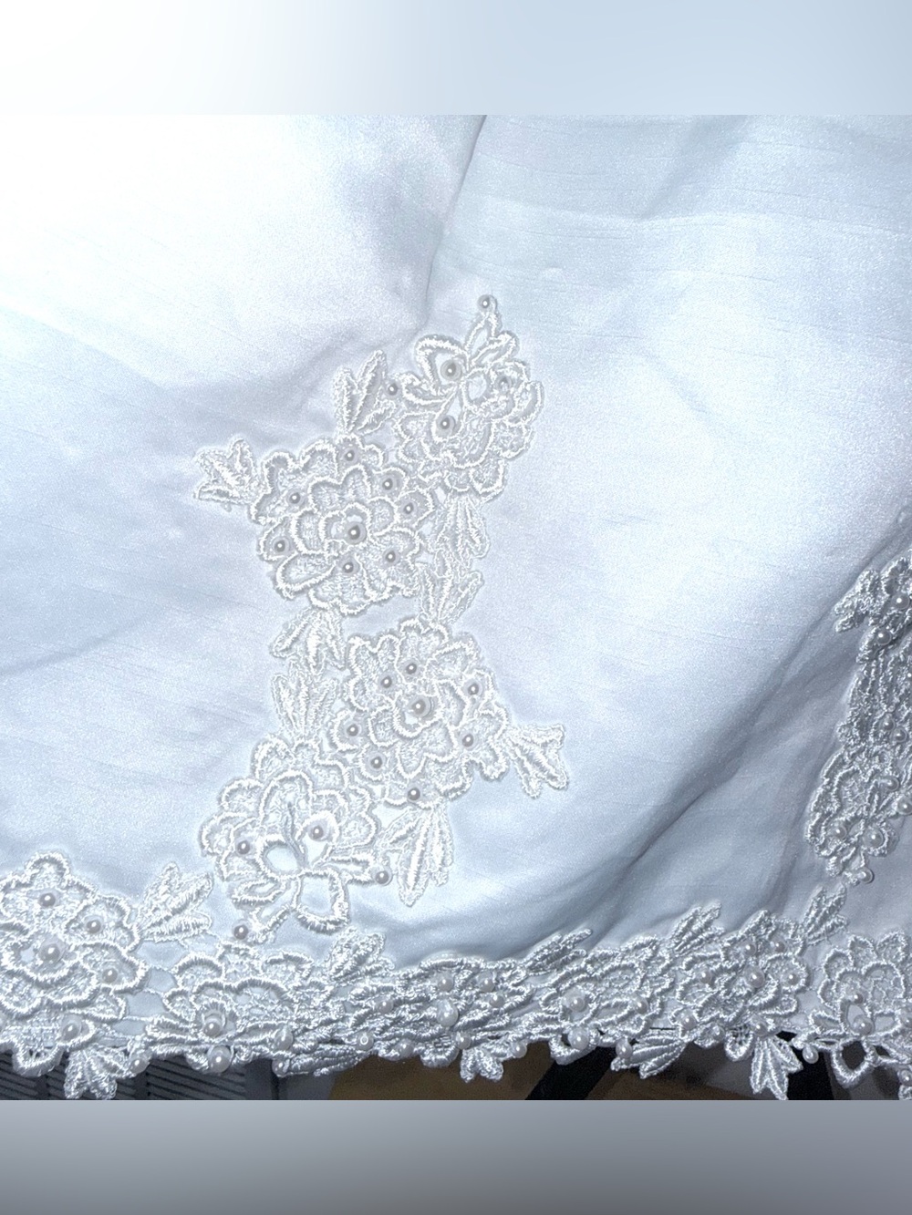 J.J. Anjorden white satin baptismal / christening gown, sz 18 mos, like new - Picture 5 of 10